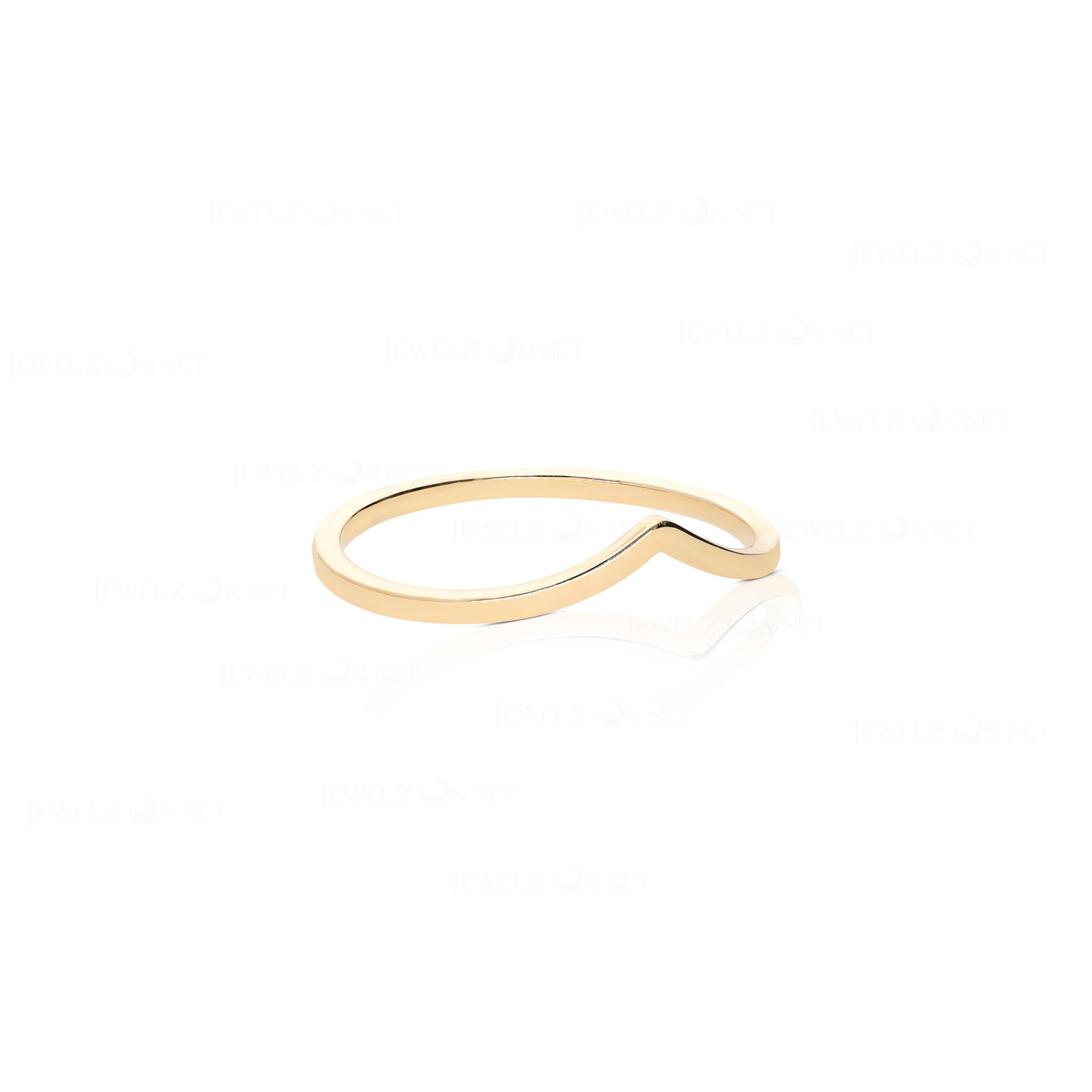 14K Solid Gold Heart Shape Band Ring Wedding Anniversary Engagement Fine Jewelry