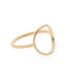 14K Solid Gold 1.3 mm Thick Open Circle Ring Fine Jewelry Size -3 to 8 US