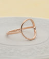 14K Solid Gold 1.3 mm Thick Open Circle Ring Fine Jewelry Size -3 to 8 US