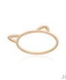 14K Solid Gold Cat (Love My Pet) Ring Fine Jewelry Size -3 to 8 US