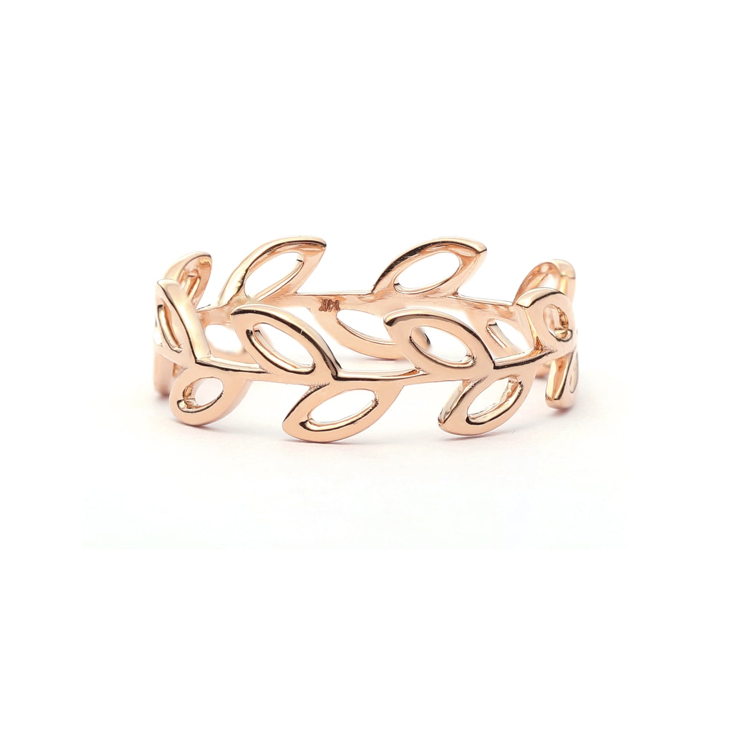 14K Solid Gold Leaf Tree Branch Minimalist Ring Fine Jewelry Size-3 to 8 US