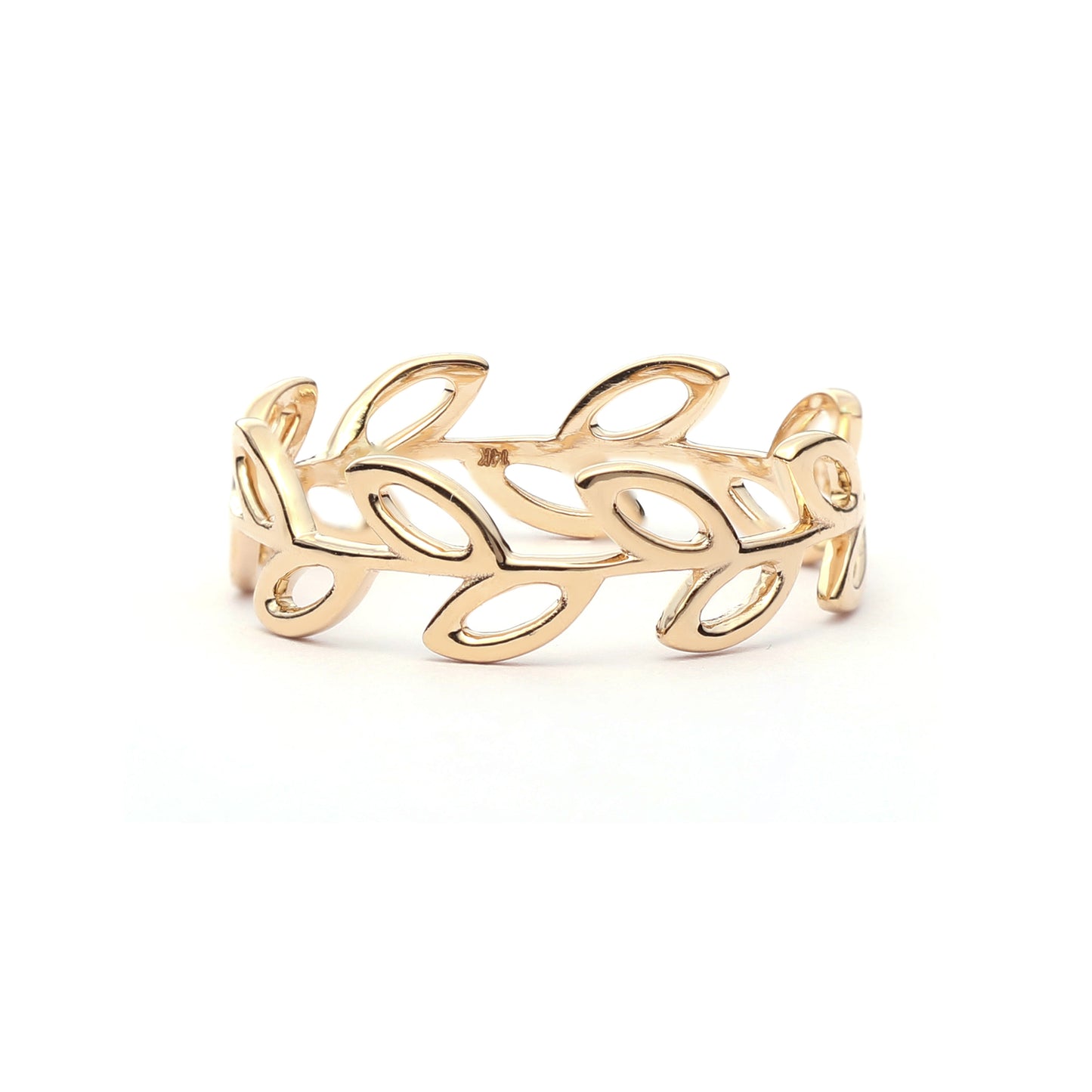 14K Solid Gold Leaf Tree Branch Minimalist Ring Fine Jewelry Size-3 to 8 US