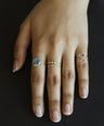 14K Gold Genuine Opal And Rainbow Moonstone Ring Birthday Gift Fine Jewelry