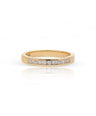 0.25 Ct Genuine Diamond Wedding Anniversary Ring 18K Yellow Gold