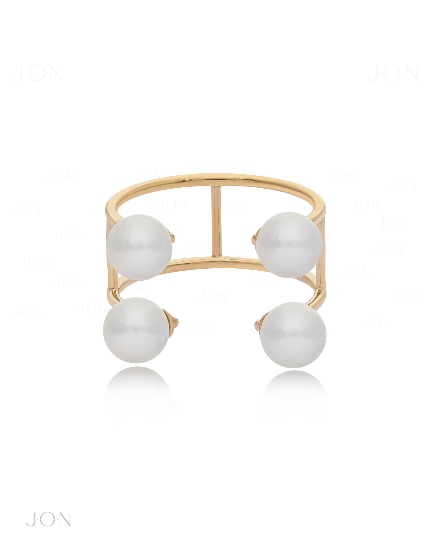 Double Baby Pearl Ring | Open Band