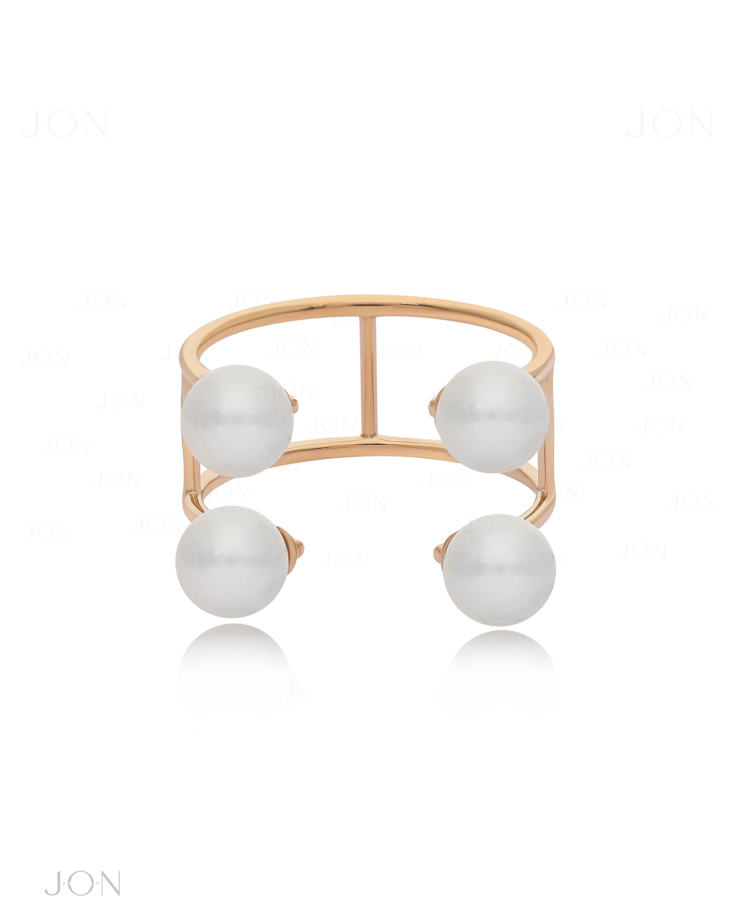 Double Baby Pearl Ring | Open Band