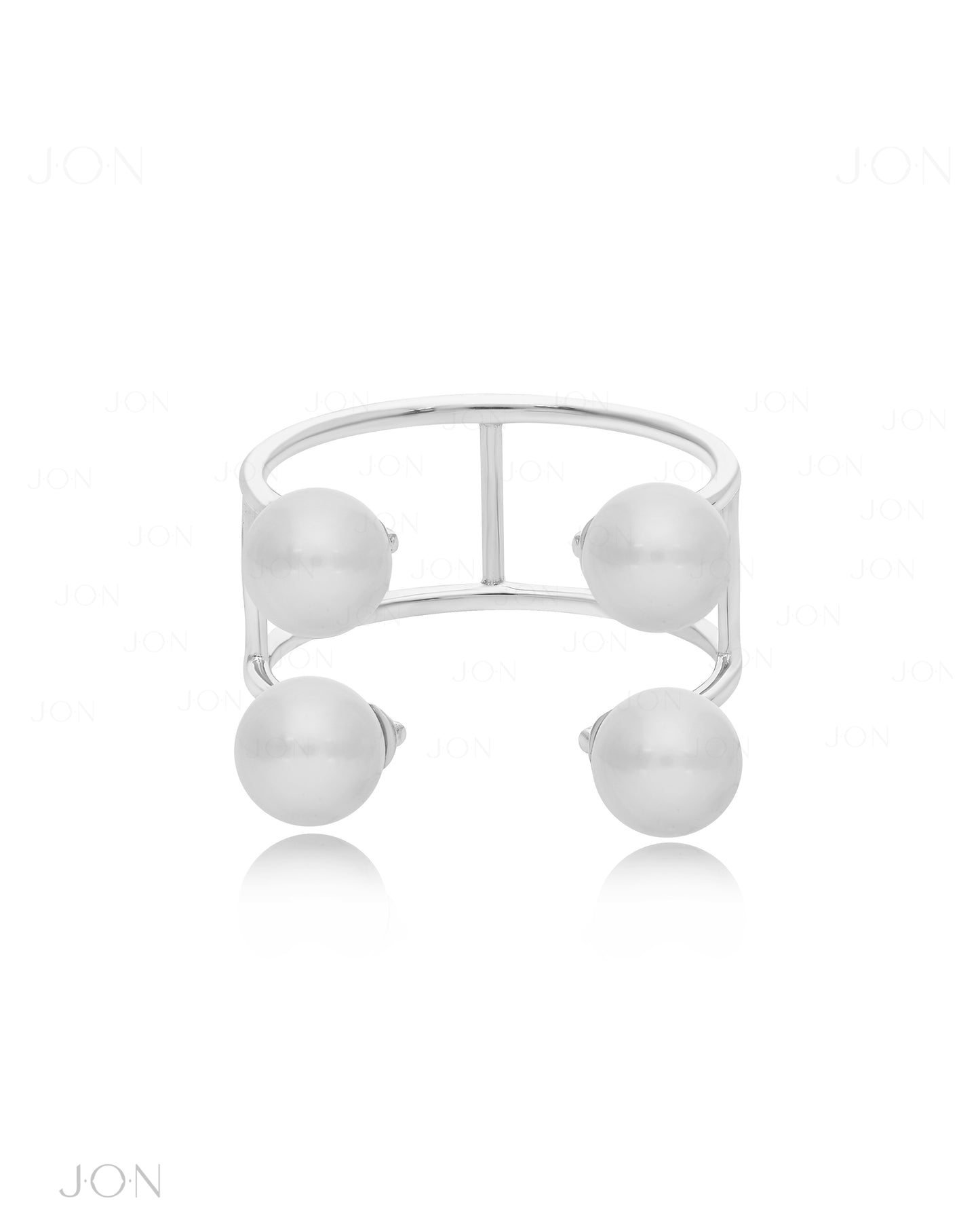 Double Baby Pearl Ring | Open Band