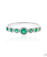 Emerald Stackable Wedding Ring|14k Gold