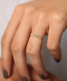 14K Gold Square beaded Full eternity 2 mm band ring fine jewelry