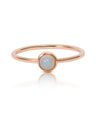 14K Gold 0.10 Ct. Solitaire Genuine Opal Gemstone Birthday Gift Ring Fine Jewelry