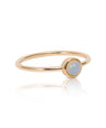 14K Gold 0.10 Ct. Solitaire Genuine Opal Gemstone Birthday Gift Ring Fine Jewelry