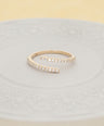 14K Gold 0.17 Ct. Genuine Diamond Open Cuff Ring Fine Jewelry Size - 3 to 8 US