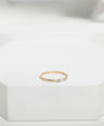 14K Gold 0.10 Ct. Genuine Baguette and Round Diamond Simple Ring Size- 3 to 8 US