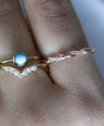 14K Gold 0.32 Ct. Solitaire Genuine Turquoise Gemstone Wedding Ring Fine Jewelry