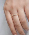 14K Gold 0.12 Ct. Genuine Diamond Cluster Ring Fine Jewelry Size-3 to 8 US