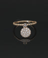 14K Gold 0.18 Ct. Genuine Diamond Disc Braided Ring Fine Jewelry Size-3 to 8 US