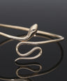 14K Solid Gold Handmade Snake Bangle Bracelet Fine Jewelry