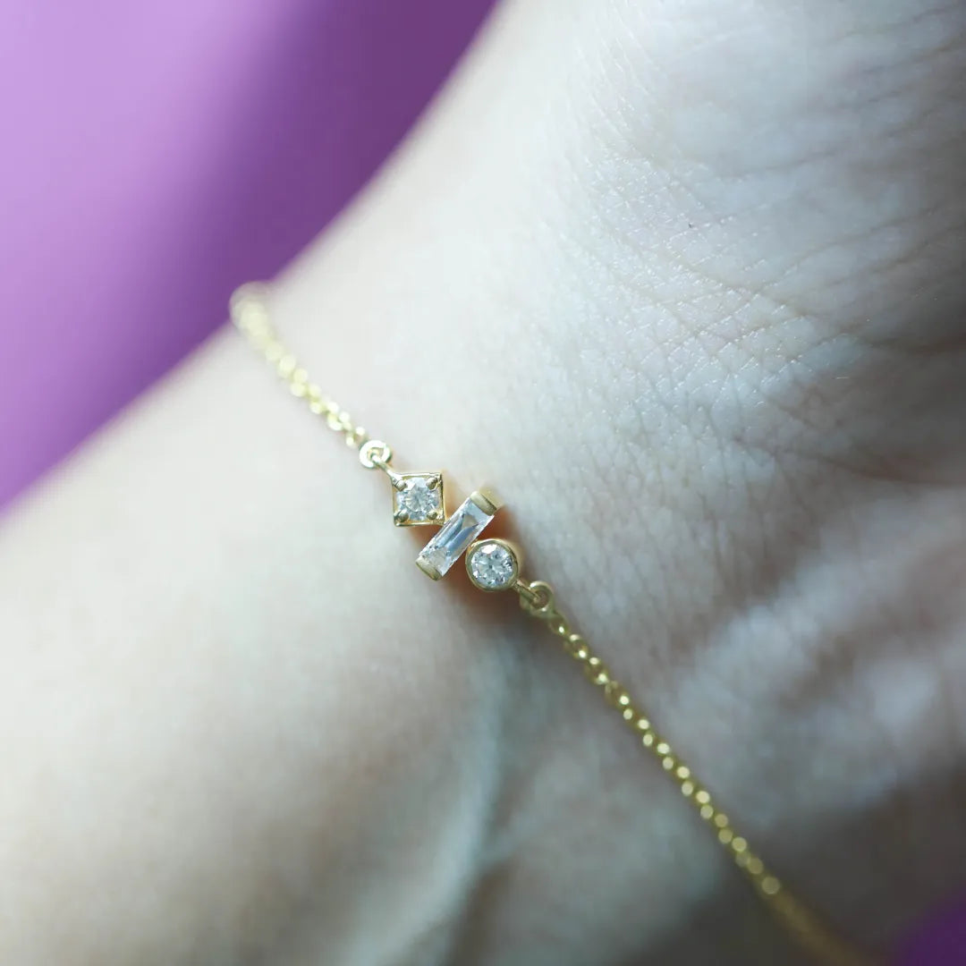 Geometric Diamond Bracelet