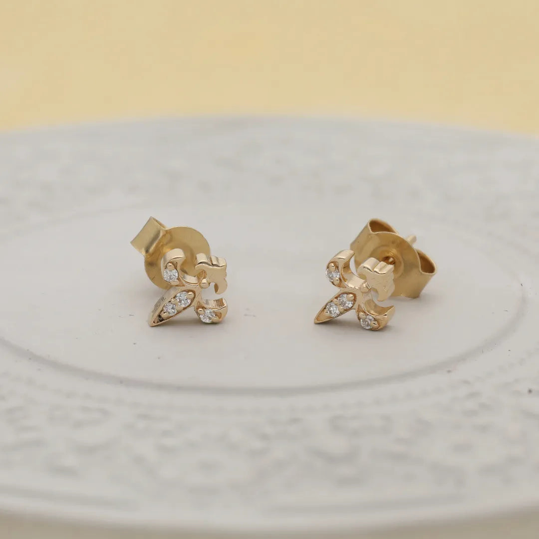 Fleur De Lis Studs