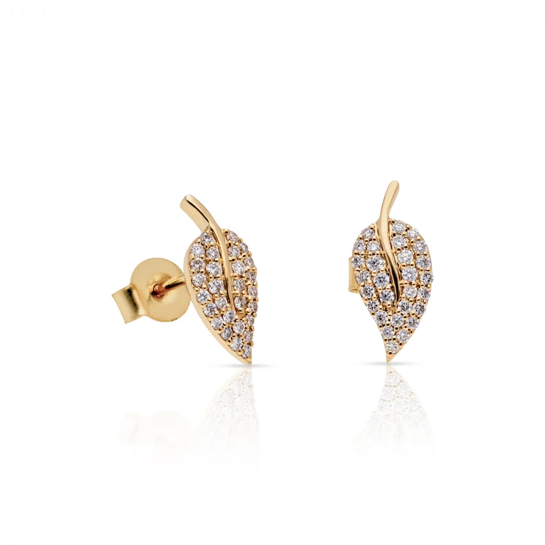 Dainty Leaf Studs