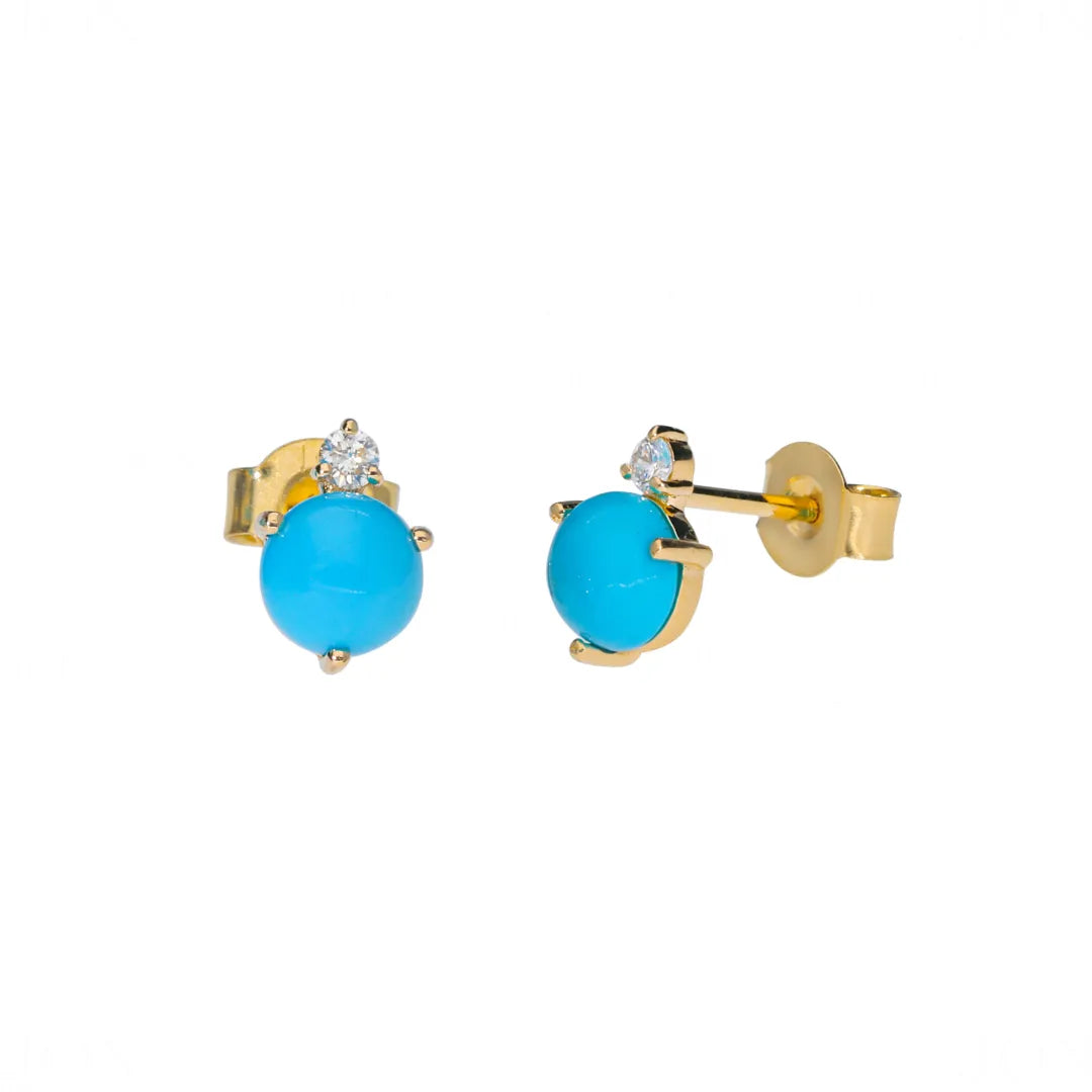 Round Turquoise Studs