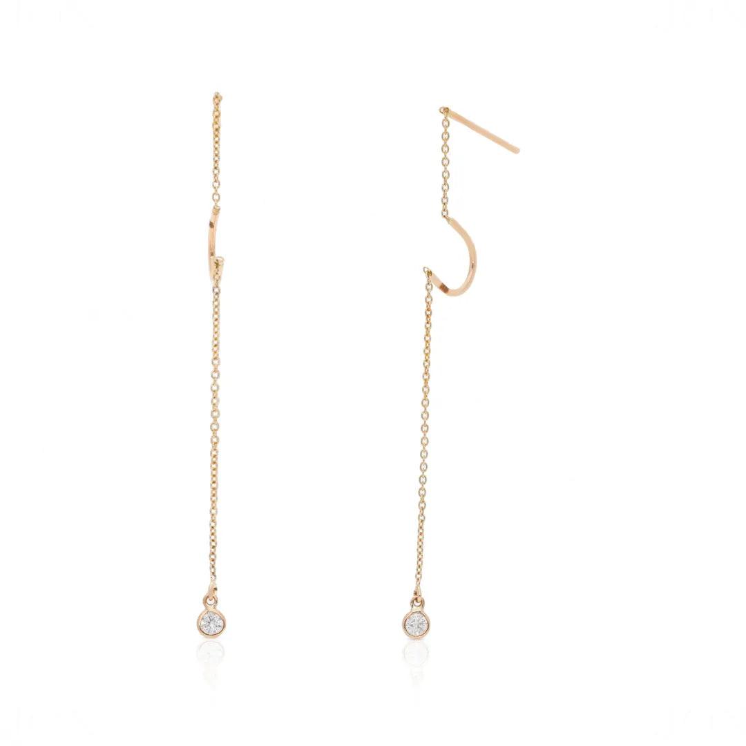 Bar Long Chain Earrings