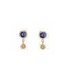 Bezel Drop Earring|14k Gold, Emerald, Diamond