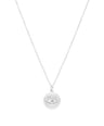 Diamond Evil Eye Disc Pendant