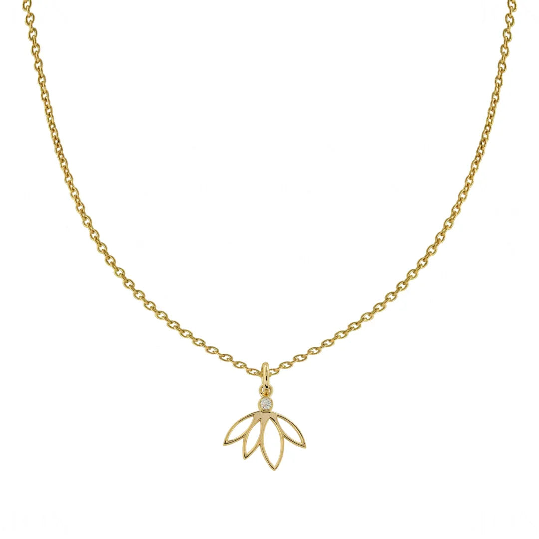 Lotus Charm Necklace