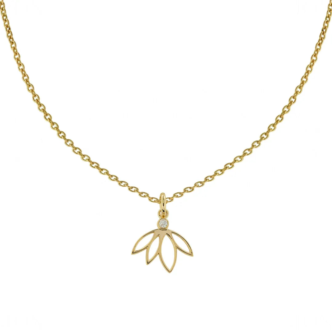 Lotus Charm Necklace