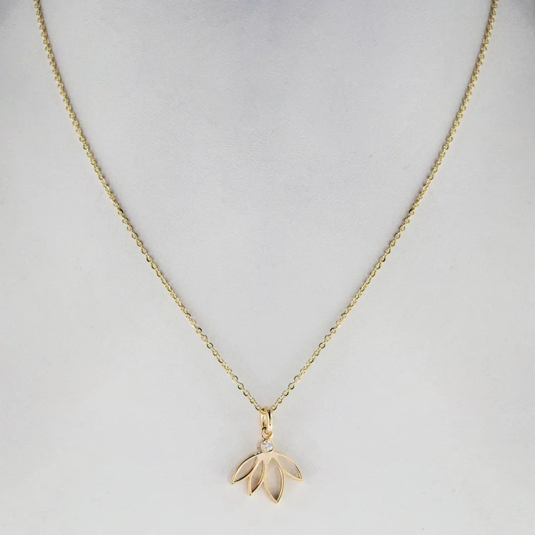 Lotus Charm Necklace