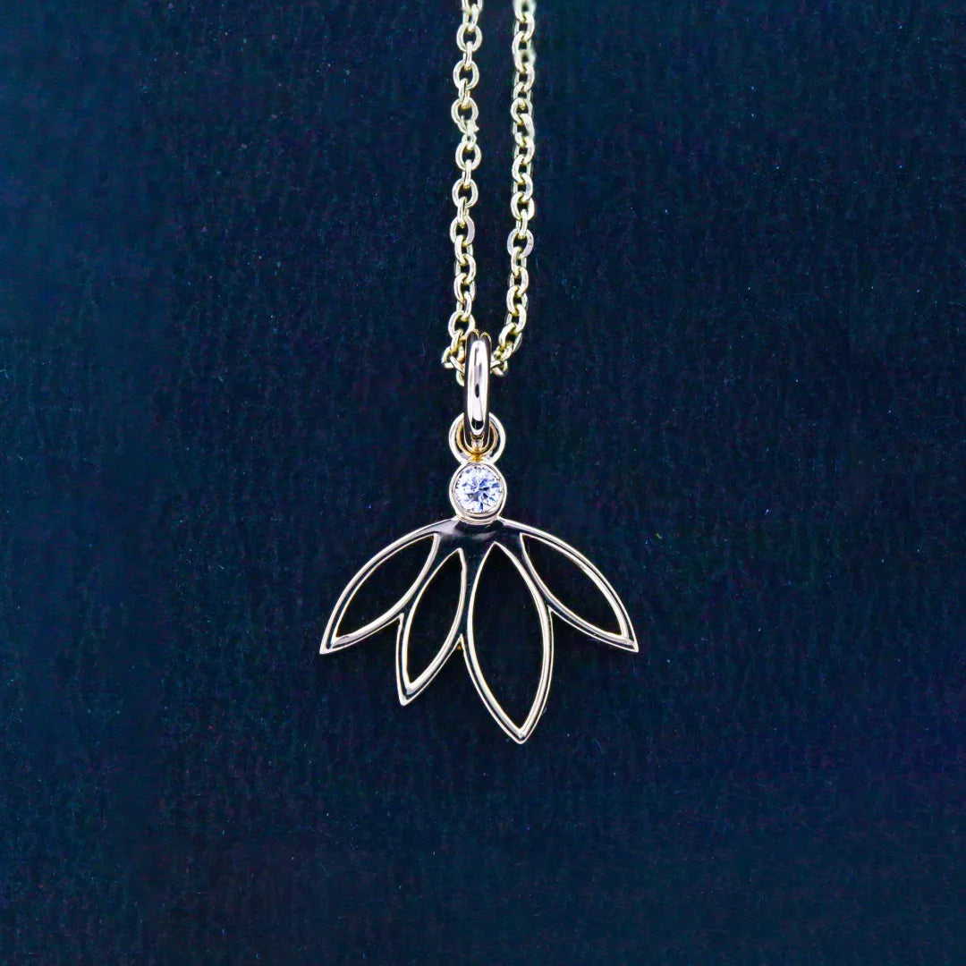 Lotus Charm Necklace