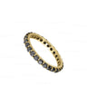 14K Yellow Gold 2.00 Ct. Genuine Black Diamond Eternity Band Ring Jewelry-9 US