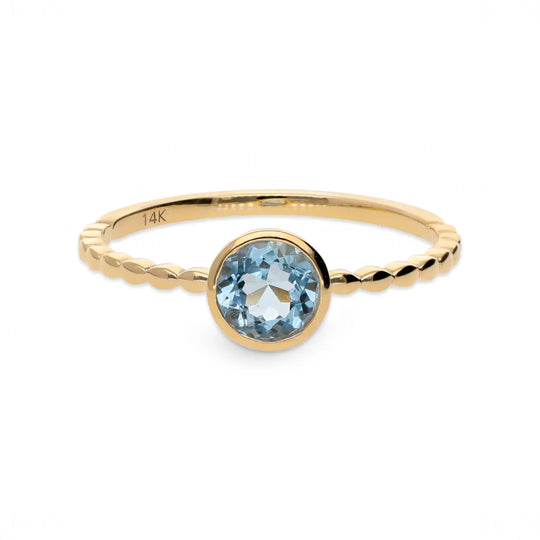 Aquamarine Oracle Ring