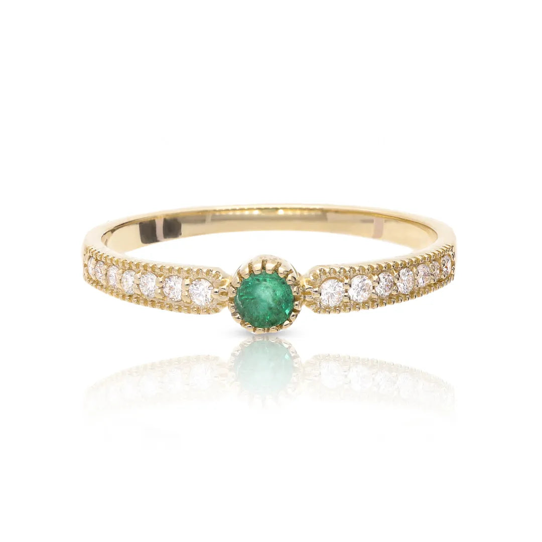 Emerald Wedding Band