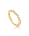 14K Gold 0.30 Ct. Genuine Diamond Half Eternity Wedding Band Ring Fine Jewelry