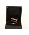 14K Gold 0.12 Ct. Genuine Flush Set Diamonds Wrap Around Ring Fine Jewelry