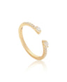 Marquise Diamond Open Cuff Ring