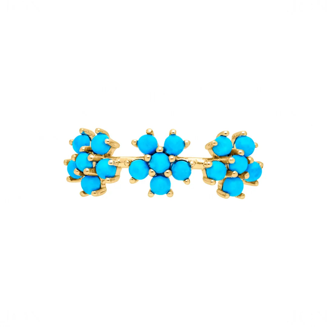 Turquoise Daisy Ring
