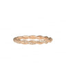 14K Rose Gold 0.12 Ct. Diamond Twisted Wire Knot Anniversary Ring Size 6.5 US