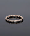 14K Rose Gold 0.12 Ct. Diamond Twisted Wire Knot Anniversary Ring Size 6.5 US