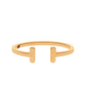 14K Solid Bar Double Bar Minimalist Open Cuff Ring Fine Jewelry Size-3 to 8 US