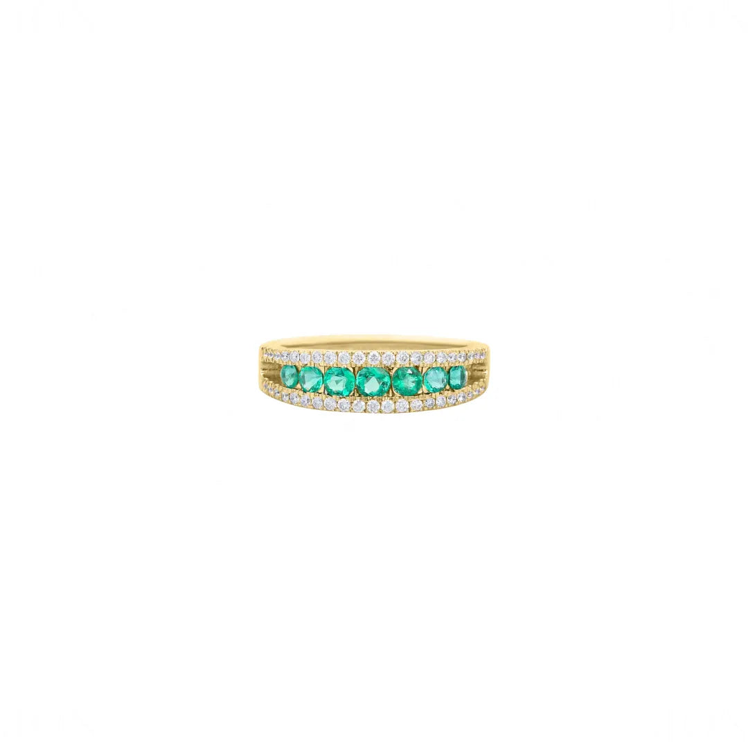 Diamond Emerald Band