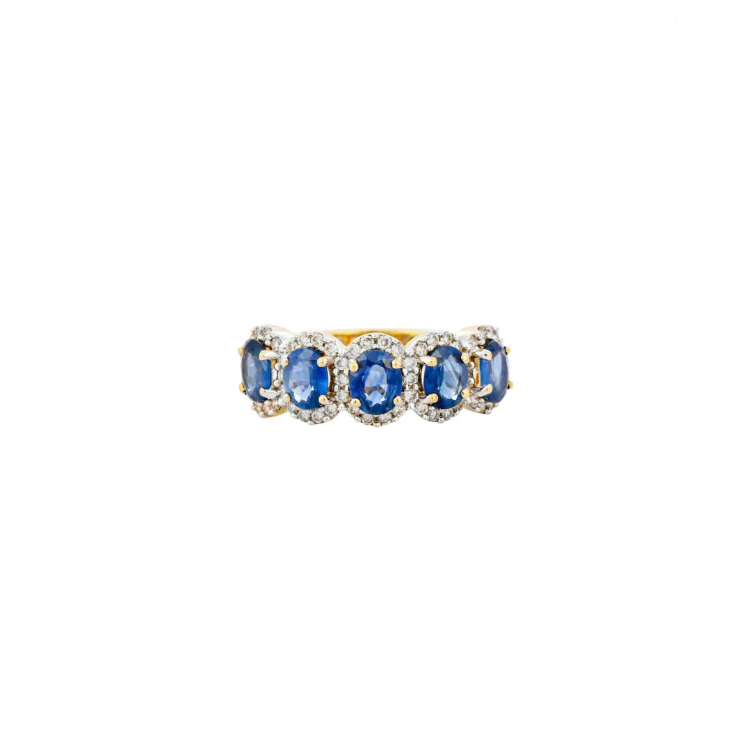 Blue Sapphire Oval Ring