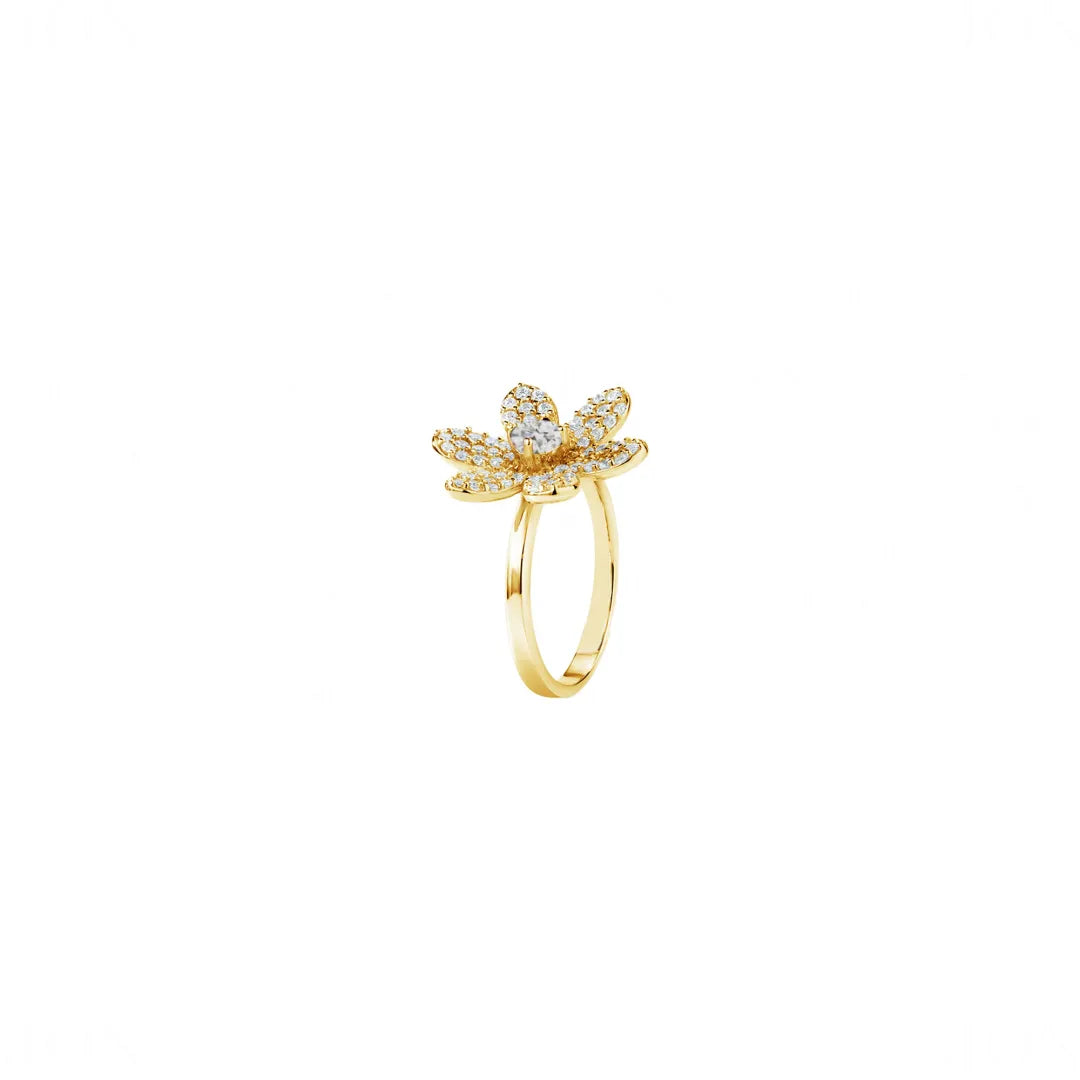 Diamond Flower Ring