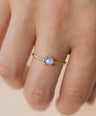 Moonstone Ring | Twisted Rope Band