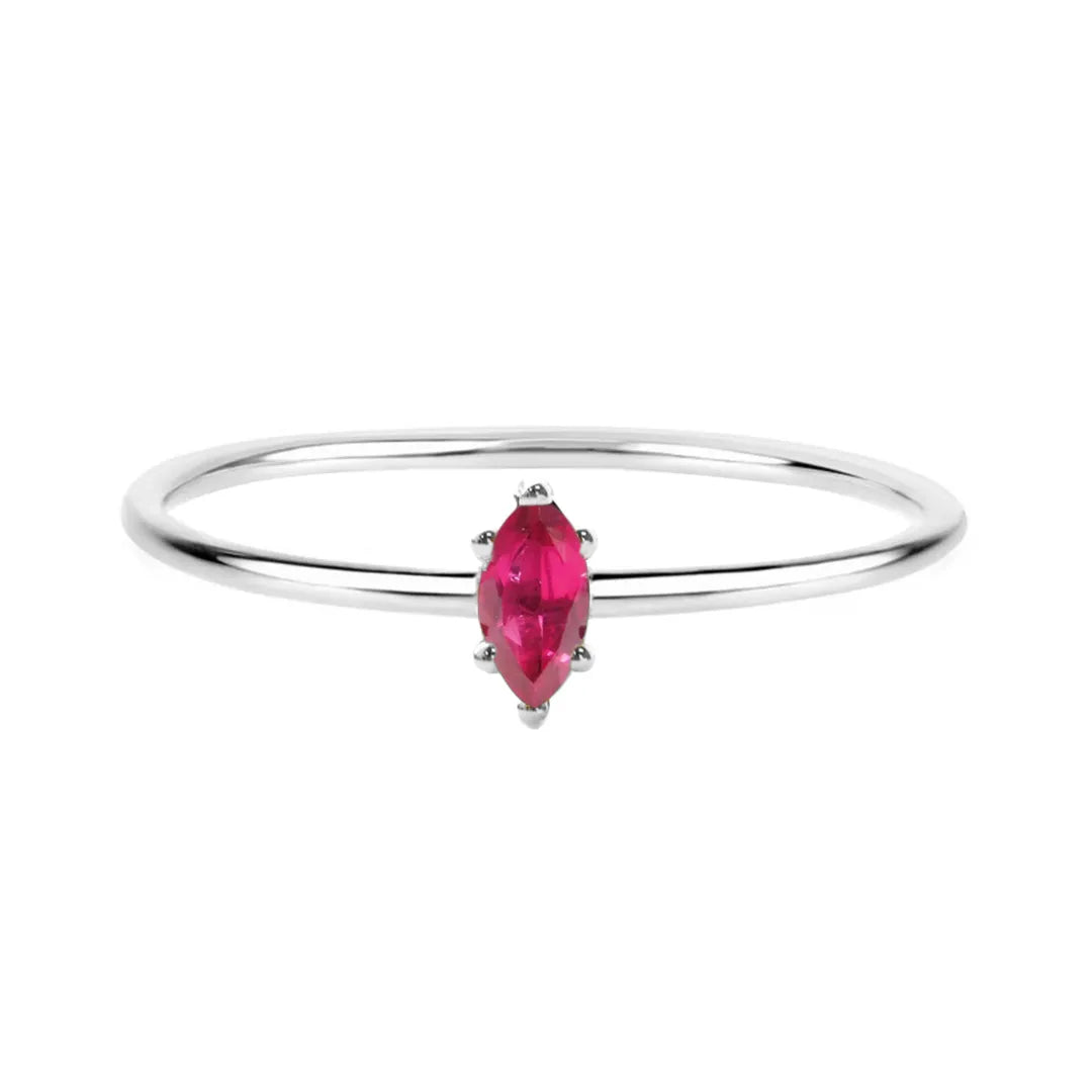 Marquise Custom Gemstone Ring|14k Gold,Ruby/Emerald/Sapphire