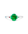 Emerald and Multi-Color Stone Ring|14k Gold