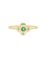 Four-Clover Emerald Ring