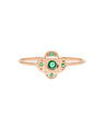Four-Clover Emerald Ring